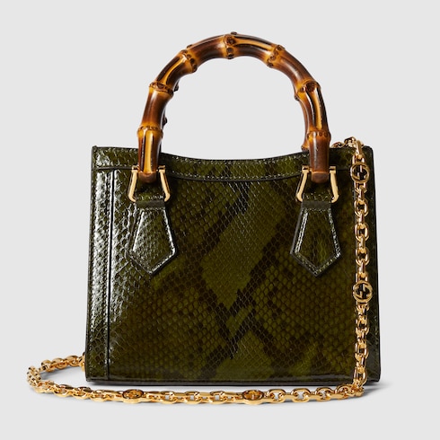 Kleiner Gucci Diana Shopper aus Pythonleder