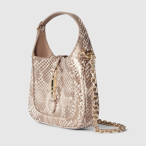 Gucci Jackie 1961 Mini-Tasche aus Pythonleder