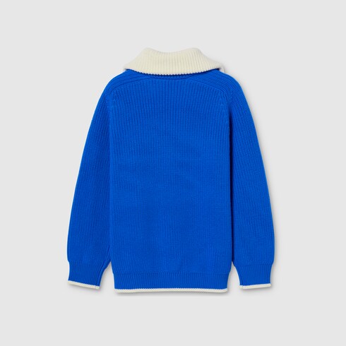 Children's wool polo sweater