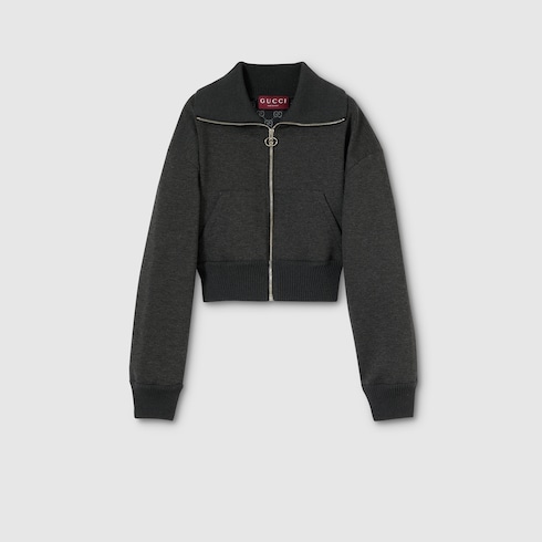 Veste zippée en jersey double