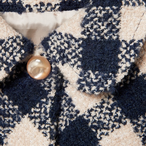 Cappotto bambino in lana a quadretti