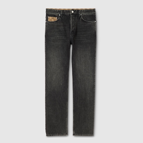 Pantalon en denim de coton délavé