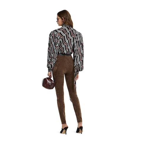 Bluse aus Seidentwill mit Print