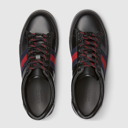 Tenis Gucci Ace con tribanda Web para hombre