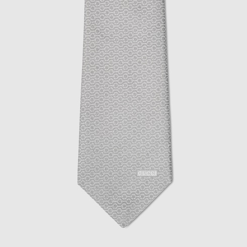 Krawatte aus Gucci Horsebit-Seidenjacquard