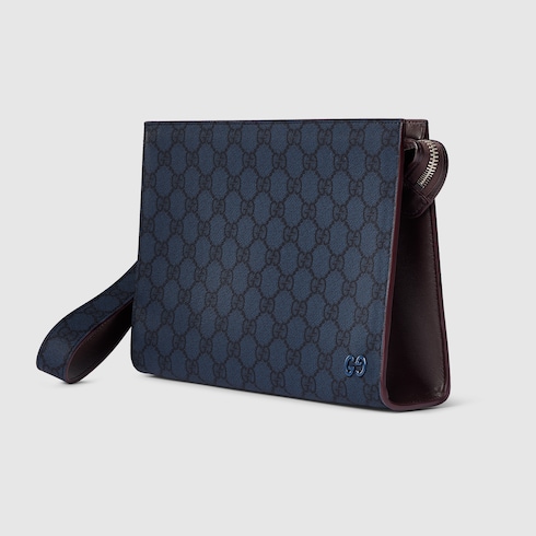 Pochette moyen format à finitions bordeaux