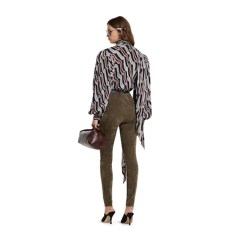 Leggings aus Stretch-Samt