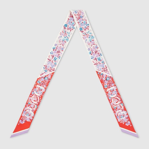 Band aus Seidentwill mit Print