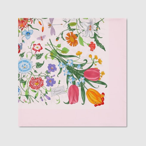 Printed silk twill carré