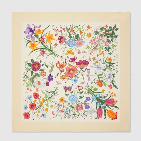 Printed silk twill carré