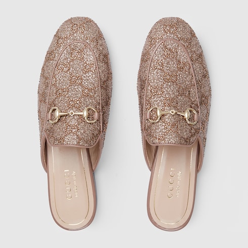 Mules Princetown avec cristaux pour femme