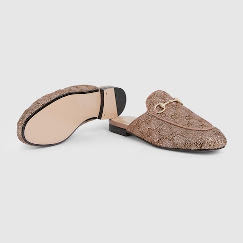 Slipper Princetown con cristales de mujer