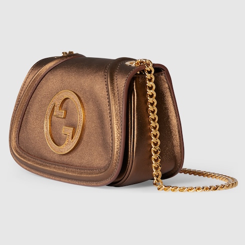 Kleine Gucci Blondie Schultertasche mit Kristallen