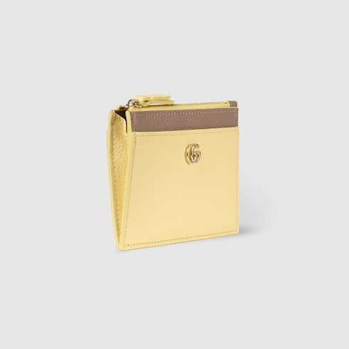 Bi-colour GG Marmont zip key pouch