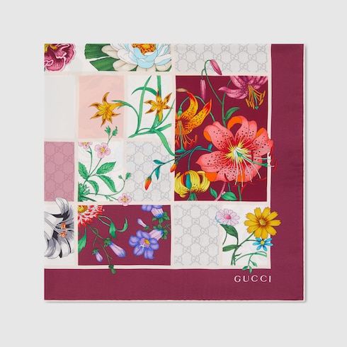 Printed silk twill carré