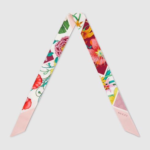 Lazo de seda con estampado