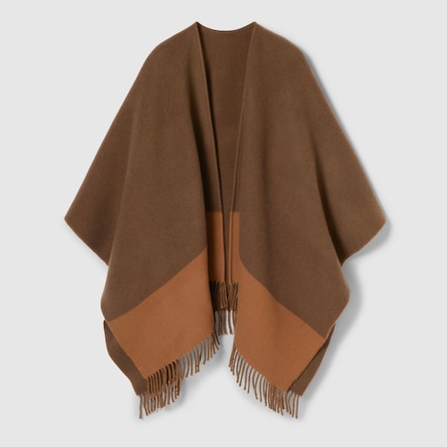 Wool cashmere cape