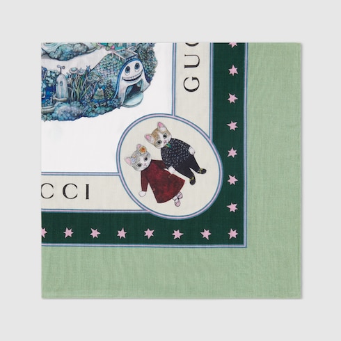 Yuko Higuchi cotton pocket square