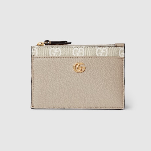 Bi-colour GG Marmont zip key pouch