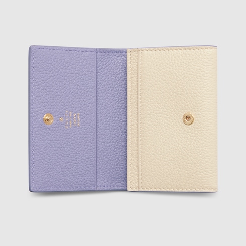 Bi-colour GG Marmont card case