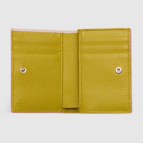 Kleine, zweifarbige GG Marmont Brieftasche