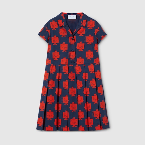 Vestido infantil de algodón estampado