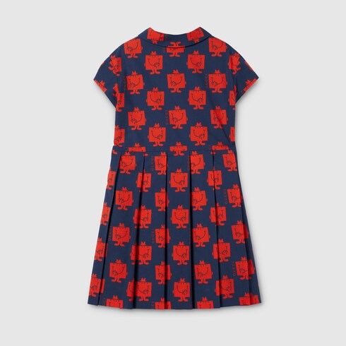 Vestido infantil de algodón estampado