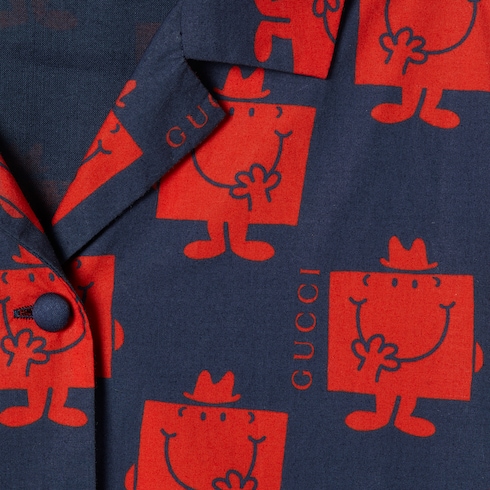 Vestido infantil de algodón estampado