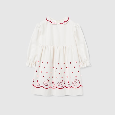 Baby cotton wool blend dress