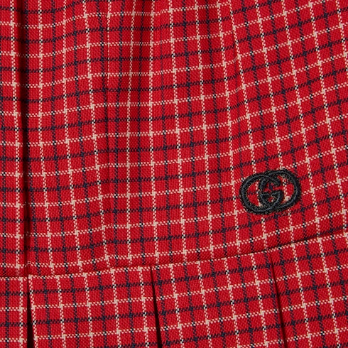 Children's check wool dress