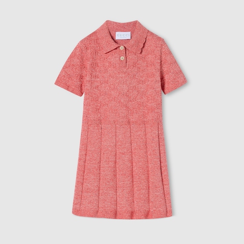Abito polo bambino in cotone GG