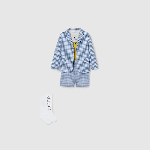 Veste pour enfant en coton vichy