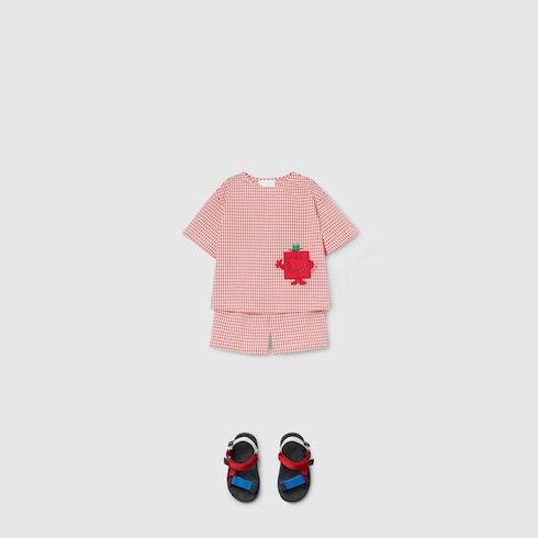 Baby gingham cotton T-shirt