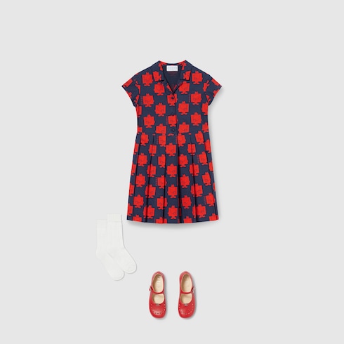 Kinderkleid aus Baumwolle mit Print