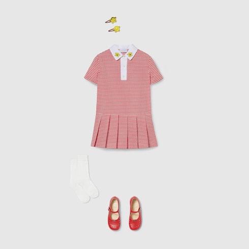 Children's gingham cotton dress