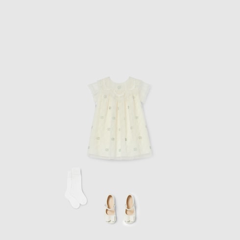 Babykleid aus Tüll mit GG Stickerei