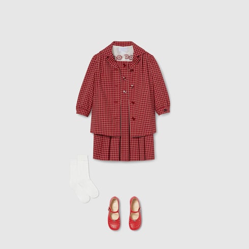 Camisa infantil de jacquard de algodón con GG