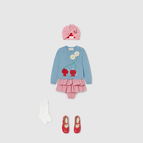 Baby gingham swimsuit set