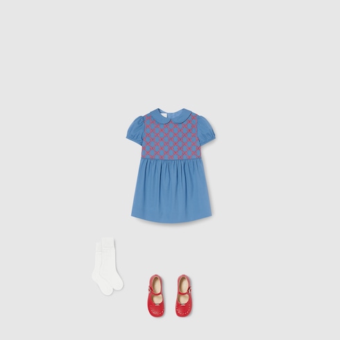 Baby cotton dress with embroidery