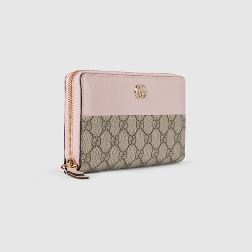 GG Marmont bi-colour zip around wallet