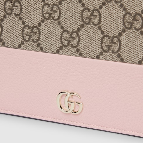 Bi-colour GG Marmont wallet on chain