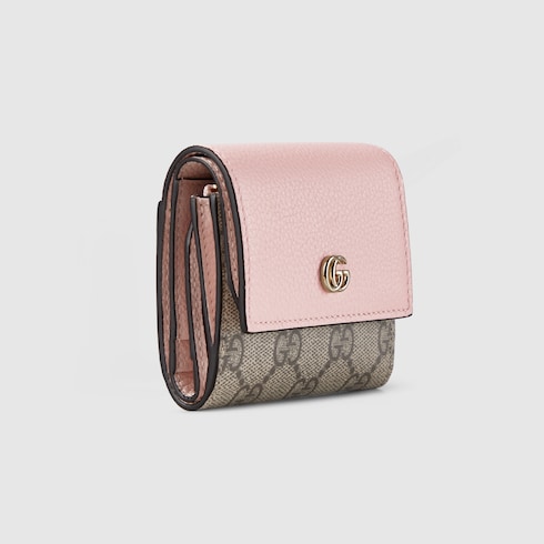 Zweifarbige GG Marmont Mini-Brieftasche