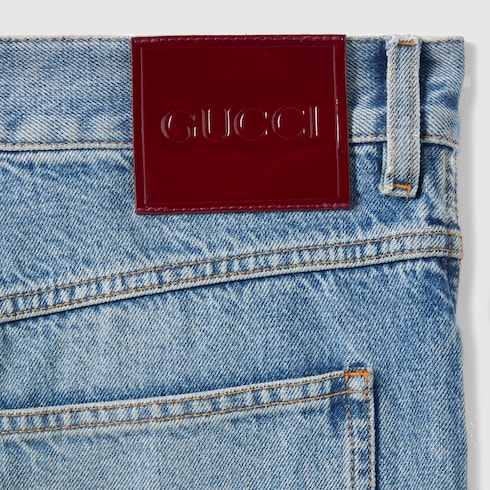 Slim fit cotton denim pant