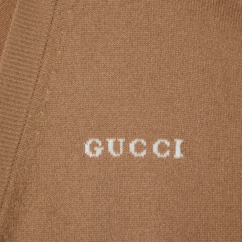 Cashmere cardigan with intarsia