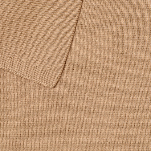 Polo in seta e cotone con ricamo