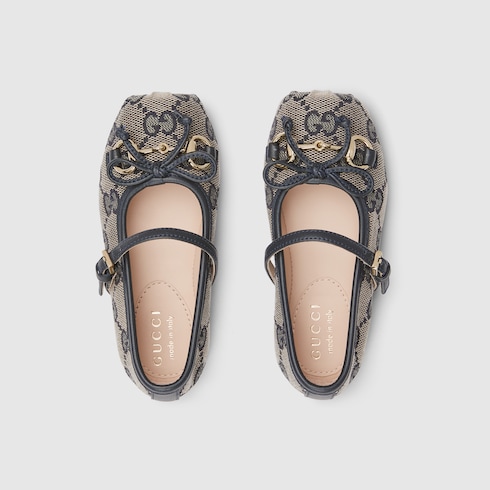 〔トドラー〕ホースビット付き フラットバレエシューズ