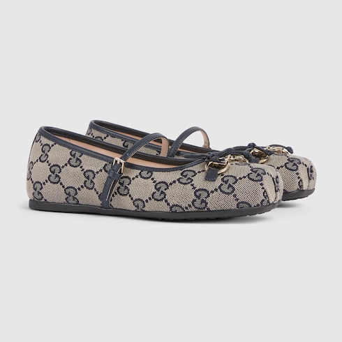 饰马衔扣儿童芭蕾平底鞋