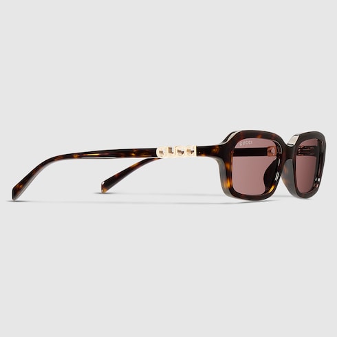 Rectangular frame sunglasses