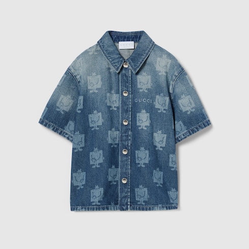 Chemise pour enfant en denim avec imprimé