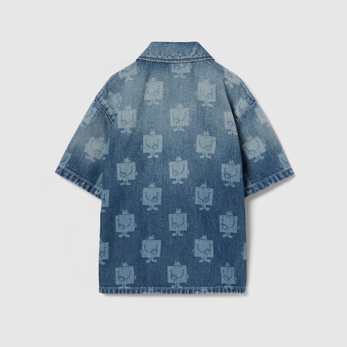 Chemise pour enfant en denim avec imprimé